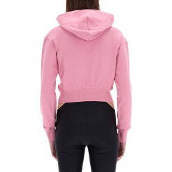 FELPA CROPPED CON LOGO