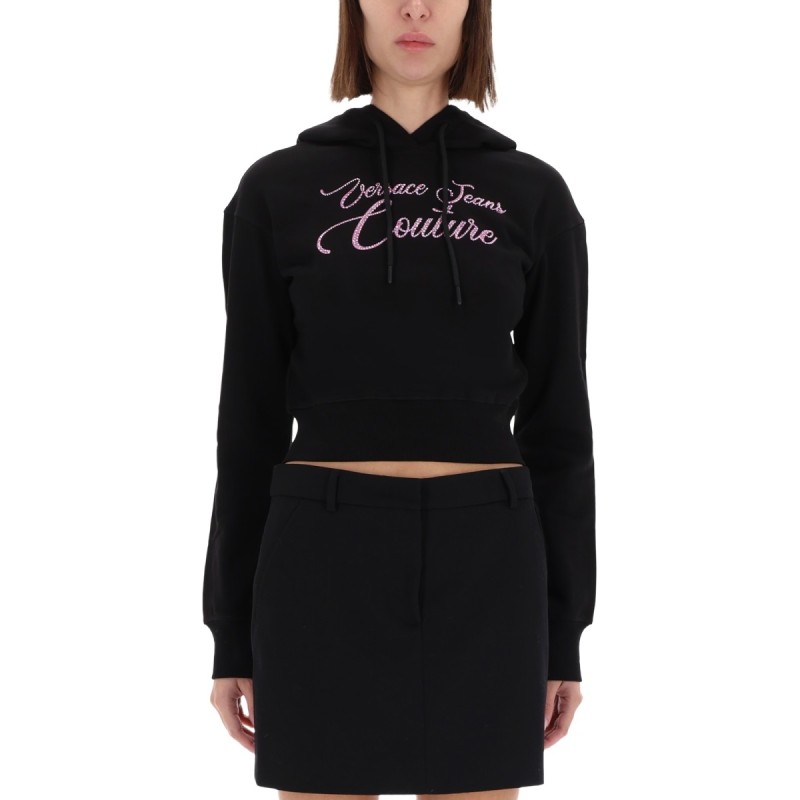 FELPA CROPPED CON LOGO
