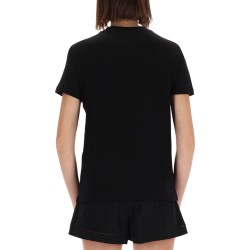 T-SHIRT CON LOGO E STRASS