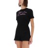 T-SHIRT CON LOGO E STRASS