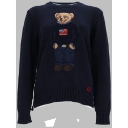 MAGLIA "BEAR" IN COTONE E LINO