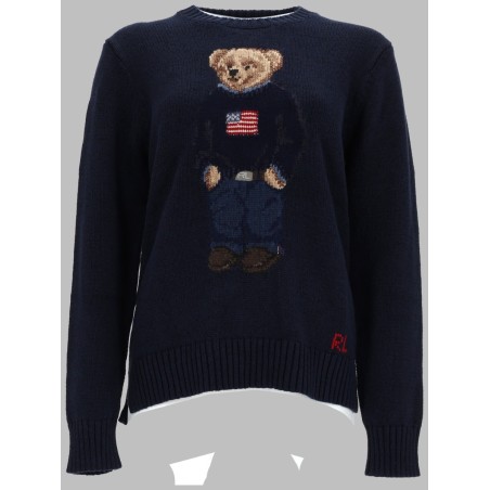 MAGLIA "BEAR" IN COTONE E LINO