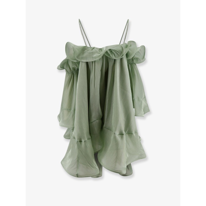 Dress with rouches