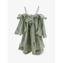 Dress with rouches