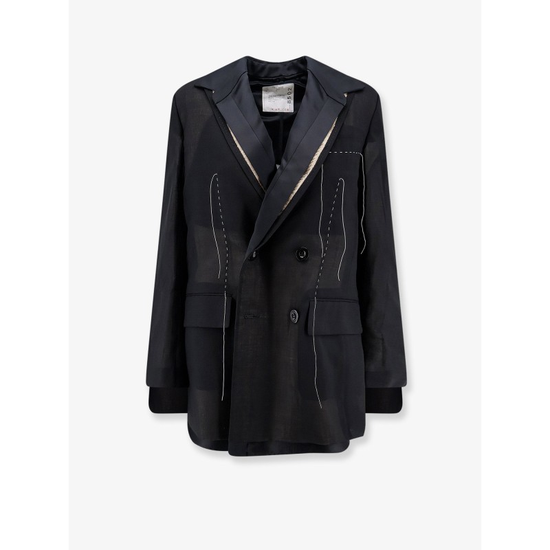 Silk and organza blazer