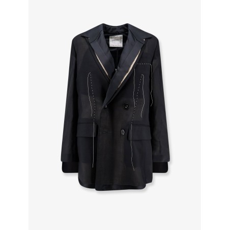 Silk and organza blazer