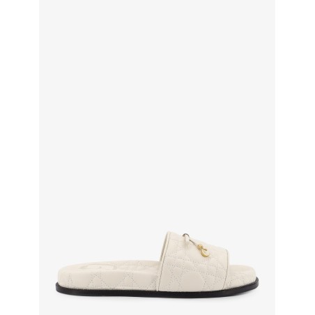 Cannage quilted leather sandals
