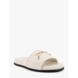 Cannage quilted leather sandals