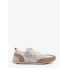 Laminated leather and suede sneakers