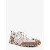 Laminated leather and suede sneakers