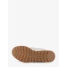 Laminated leather and suede sneakers