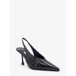Patent leather pumps with crocodile print