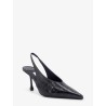 Patent leather pumps with crocodile print