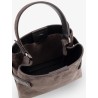 Suede crossbody bag with Monili detail