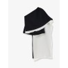 Wool blend top with silk inserts