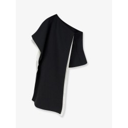 Wool blend top with silk inserts