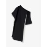 Wool blend top with silk inserts