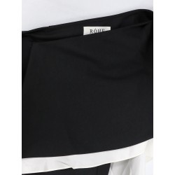 Wool blend top with silk inserts