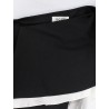 Wool blend top with silk inserts