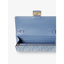 Baguette Continental canvas crossbody bag with all-over FF motif