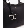 Micro leather crossbody bag with iconic stitching on the front