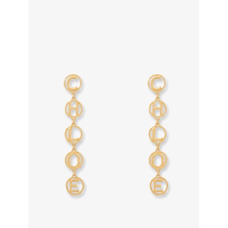 Brass Script Earrings