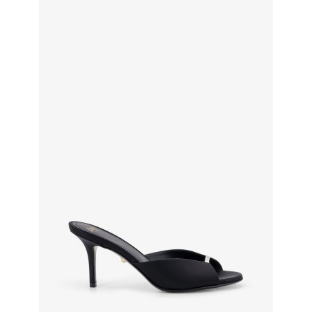Luana satin sandals with rhinestone detail on the front