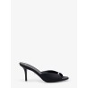 Luana satin sandals with rhinestone detail on the front