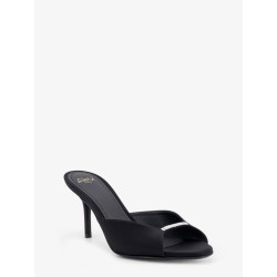 Luana satin sandals with rhinestone detail on the front