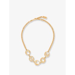 Brass Script Necklace