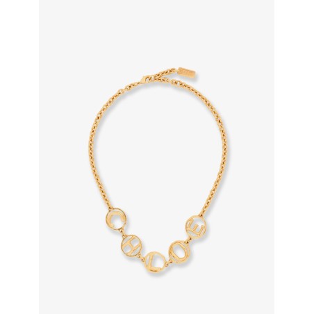 Brass Script Necklace