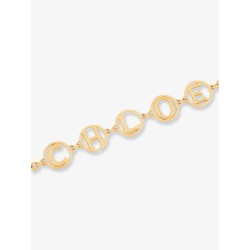 Brass Script Necklace