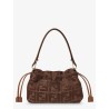 Mamma Baguette Medium Raffia Handbag with FF Embroidery