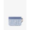 Denim Baguette Card Holder with FF Motif