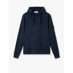 Cotton sweatshirt with side logo patch