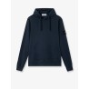 Cotton sweatshirt with side logo patch