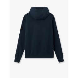 Cotton sweatshirt with side logo patch