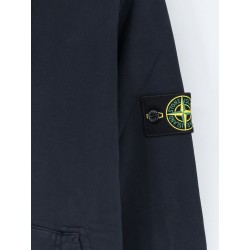 Cotton sweatshirt with side logo patch