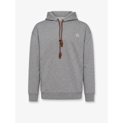 Cotton sweatshirt with front embroidered logo