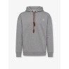 Cotton sweatshirt with front embroidered logo