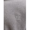 Cotton sweatshirt with front embroidered logo