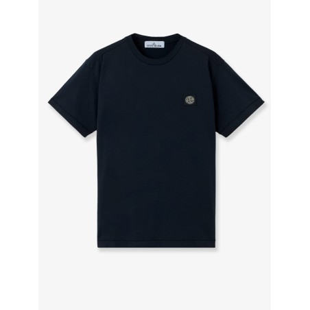Cotton T-shirt with front logo patch