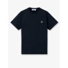 Cotton T-shirt with front logo patch