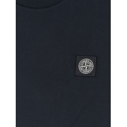 Cotton T-shirt with front logo patch