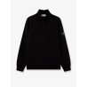 Cotton sweatshirt with side logo patch