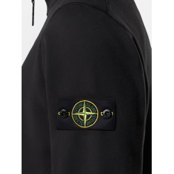 Cotton sweatshirt with side logo patch