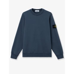 Cotton sweatshirt with side logo patch