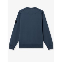 Cotton sweatshirt with side logo patch