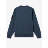 Cotton sweatshirt with side logo patch
