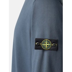 Cotton sweatshirt with side logo patch